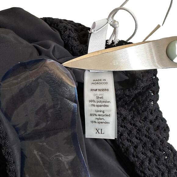 NWT Andie Swim X Demi Moore The Tropez One Piece Crochet Swimsuit Black Size XL - Picture 8 of 11